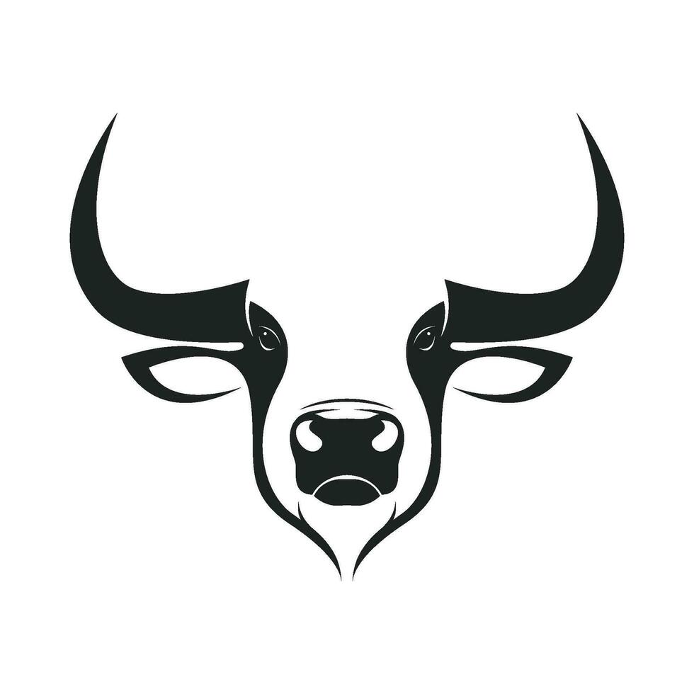 Vector of a bull head design on white background. Wild Animals. Easy editable layered vector illustration.