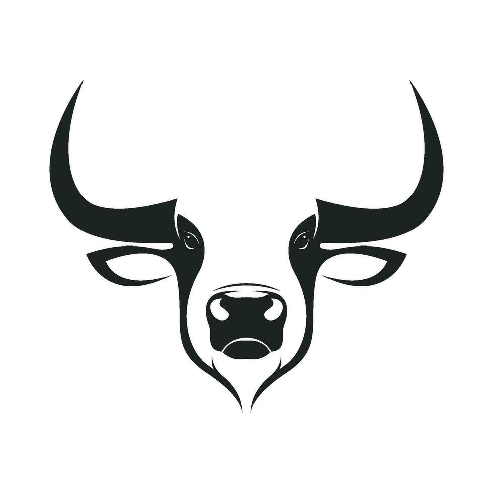 Vector of a bull head design on white background. Wild Animals. Easy editable layered vector illustration.