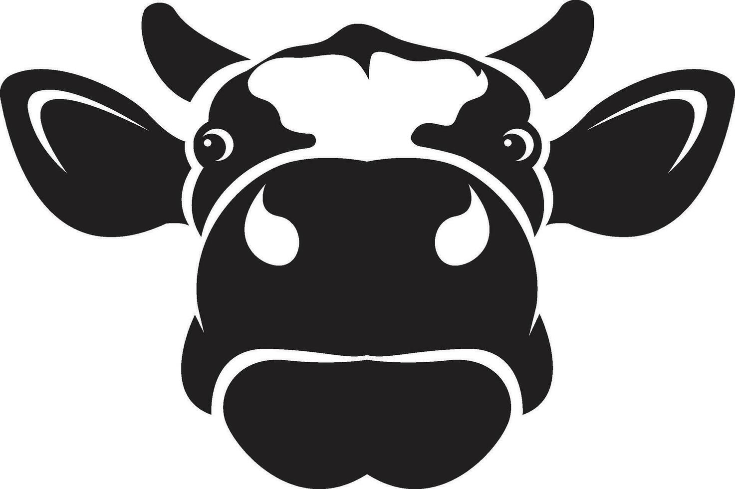 Vector of a cow head design on white background. Farm Animal. Easy editable layered vector illustration.