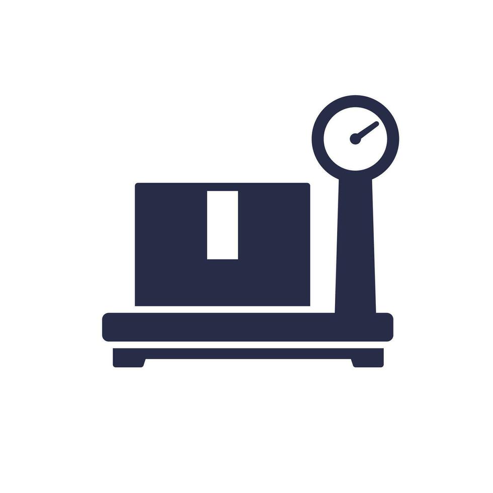 box or package and scales icon vector
