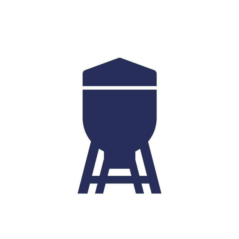 silo, grain storage icon on white vector