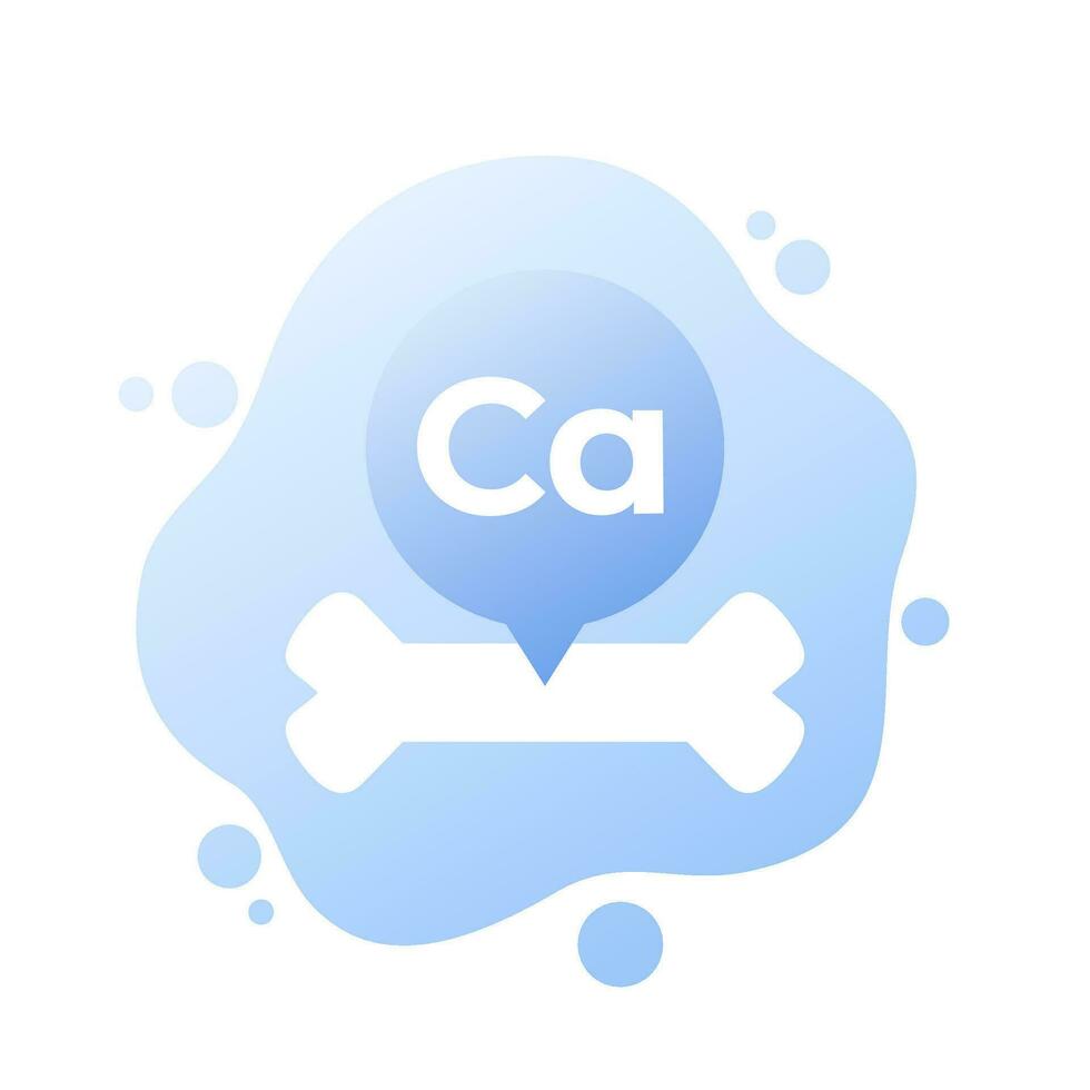 Calcium for bones vector icon