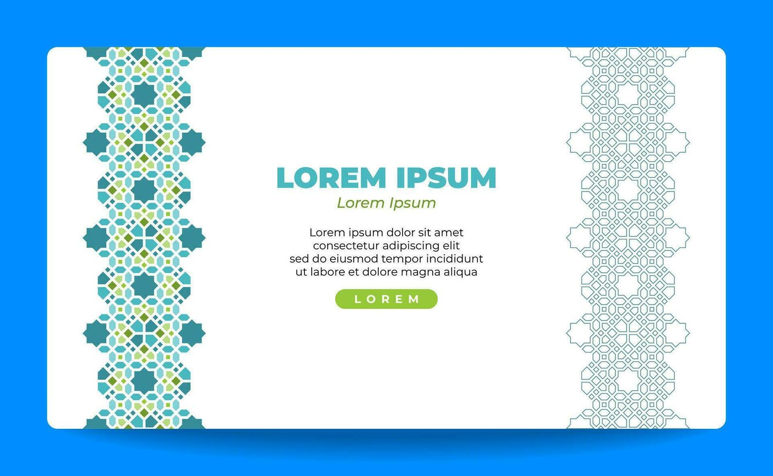 Islamic Ornament for Landing Page Design vector