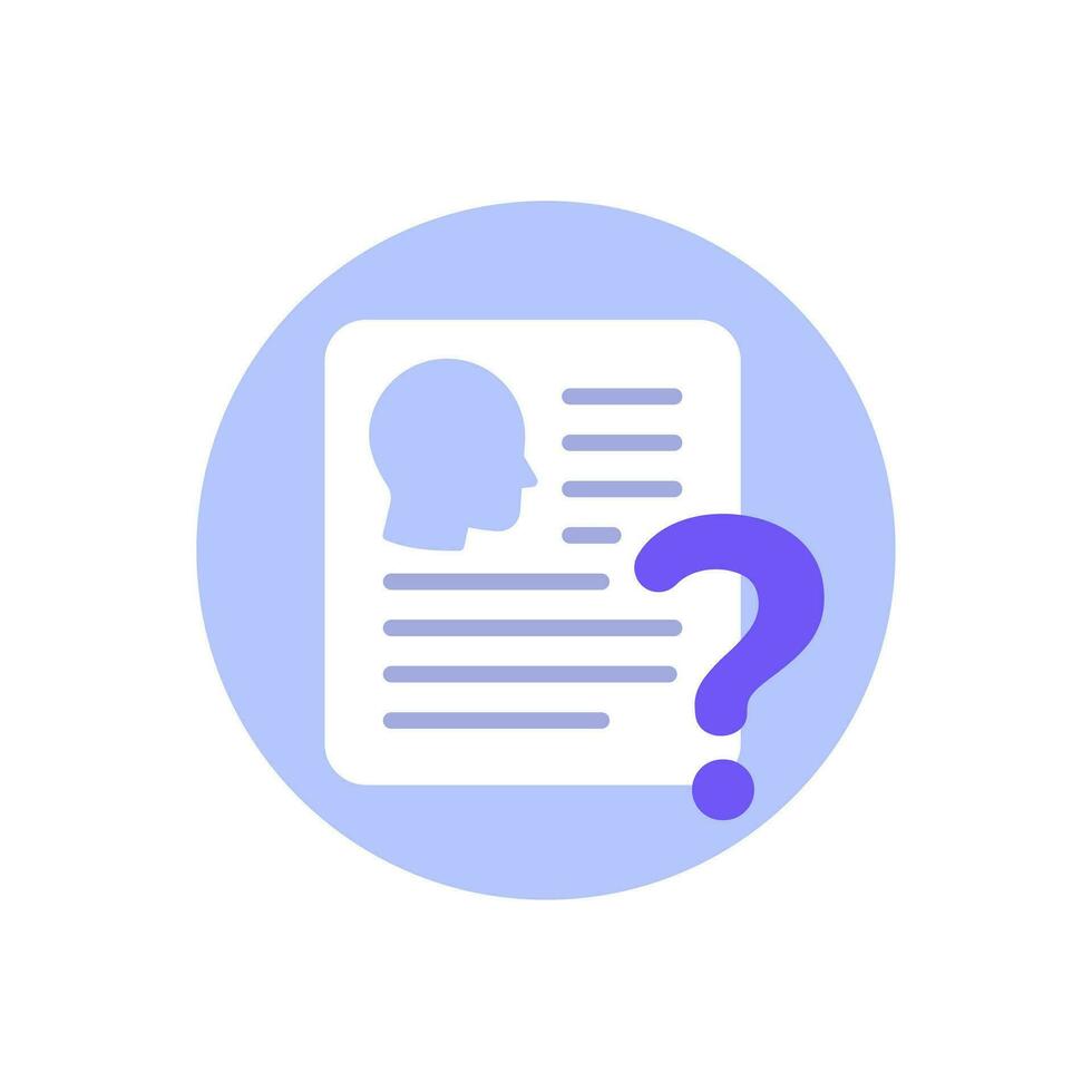 KYC, verify identity icon, know your customer, flat design vector