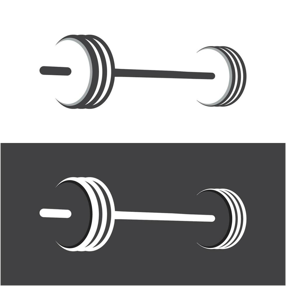 Gym fitness sport emblem and logo vector