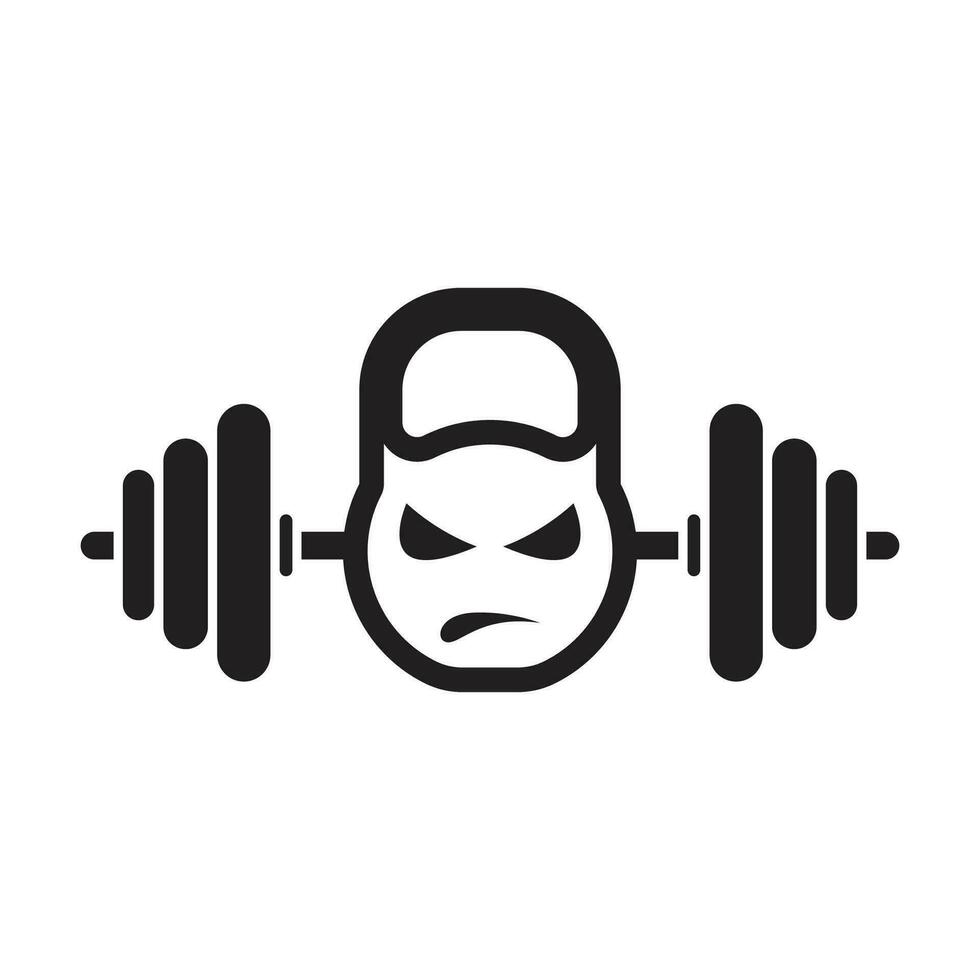 Gym fitness sport emblem and logo vector