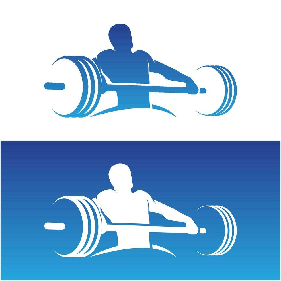 Gym fitness sport emblem and logo vector