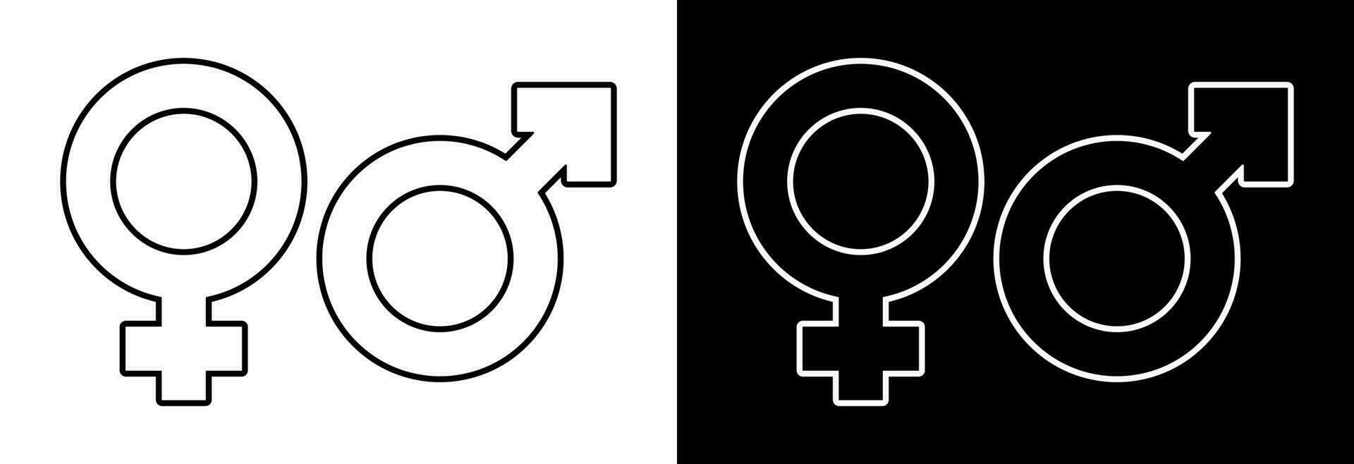 Male and female gender icon. vector