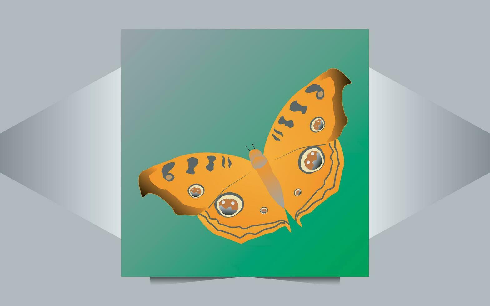 Orange beauty butterfly insect icon design vector