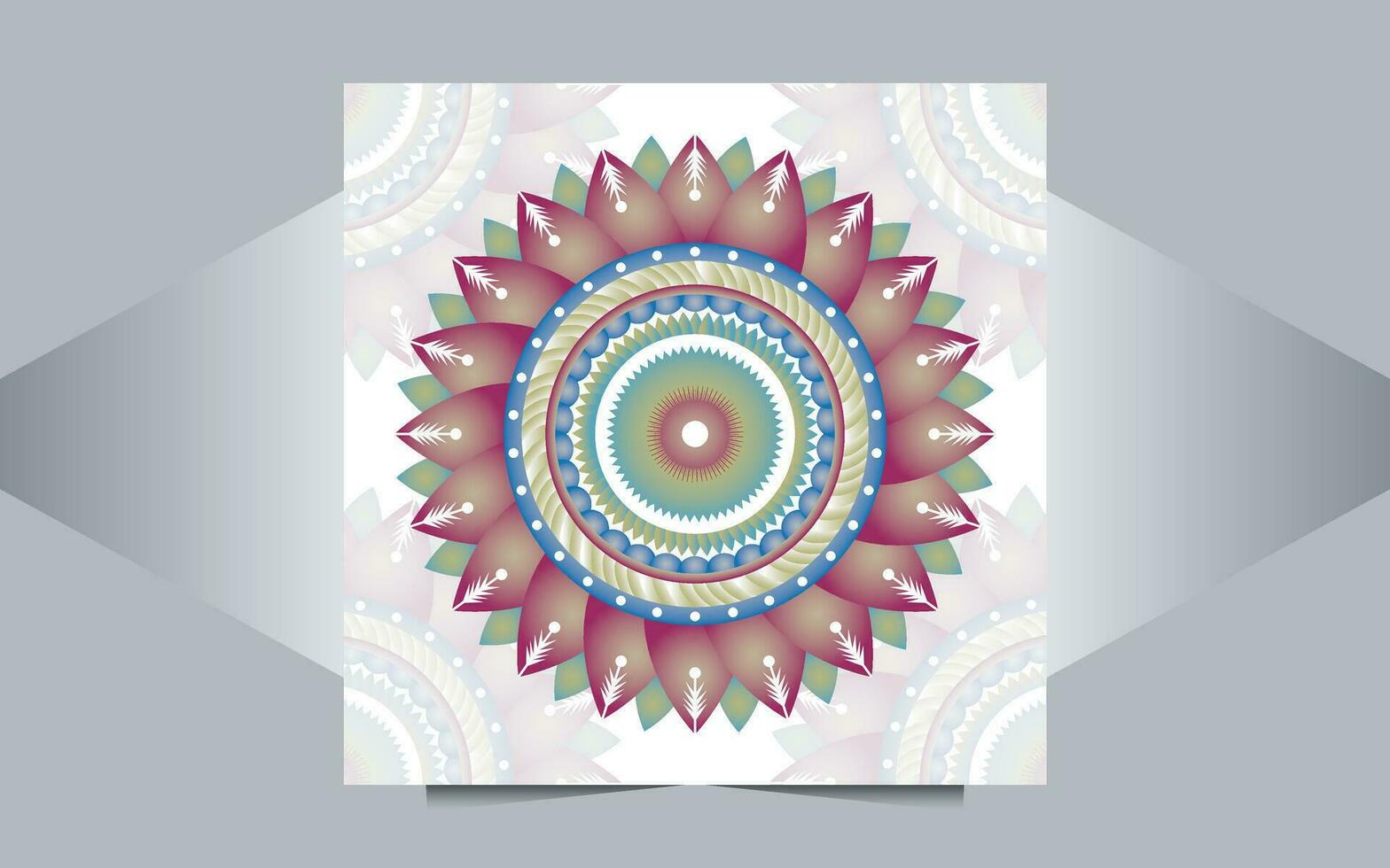 Colorful floral vector mandala design