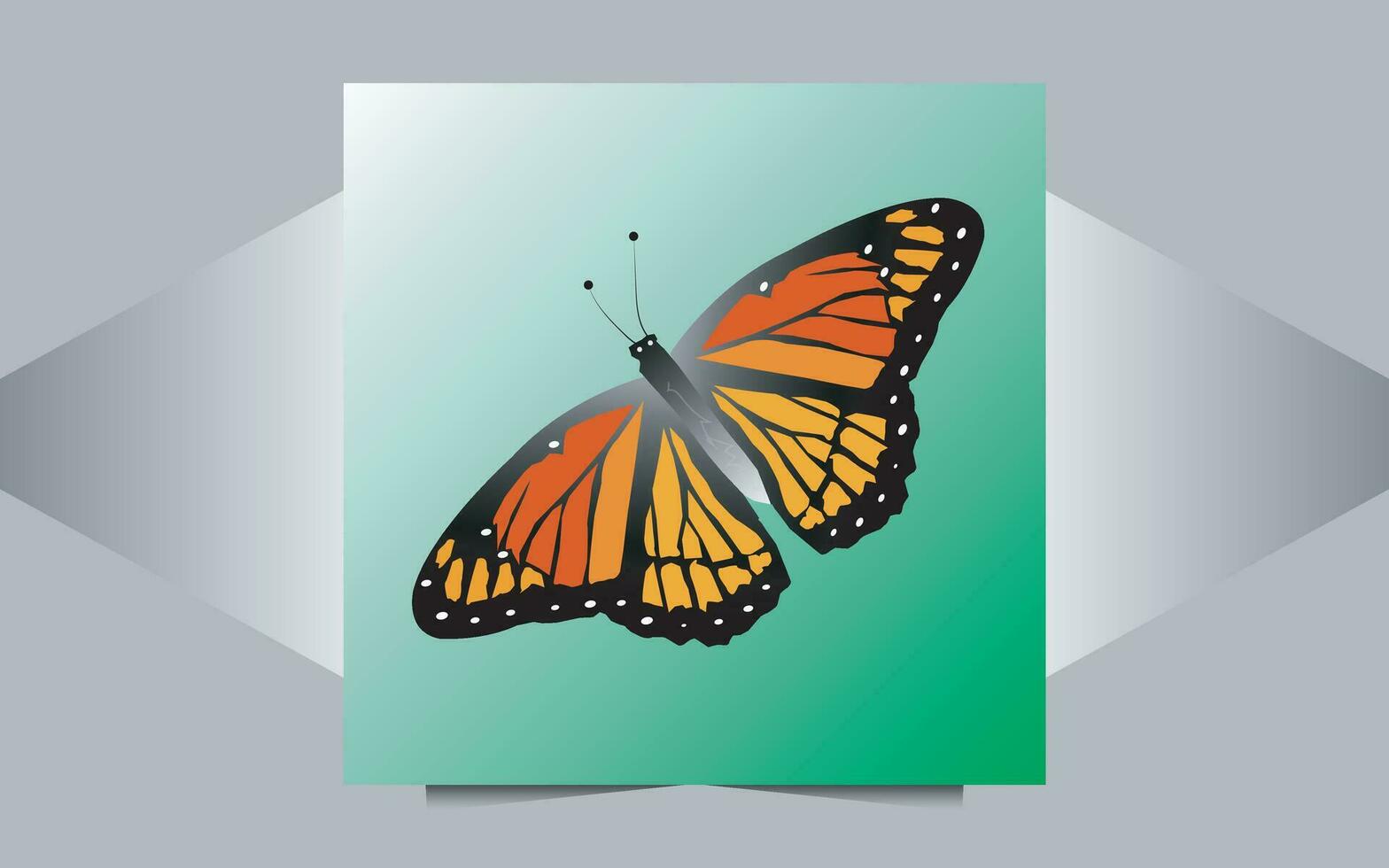 Red beauty butterfly insect icon vector design