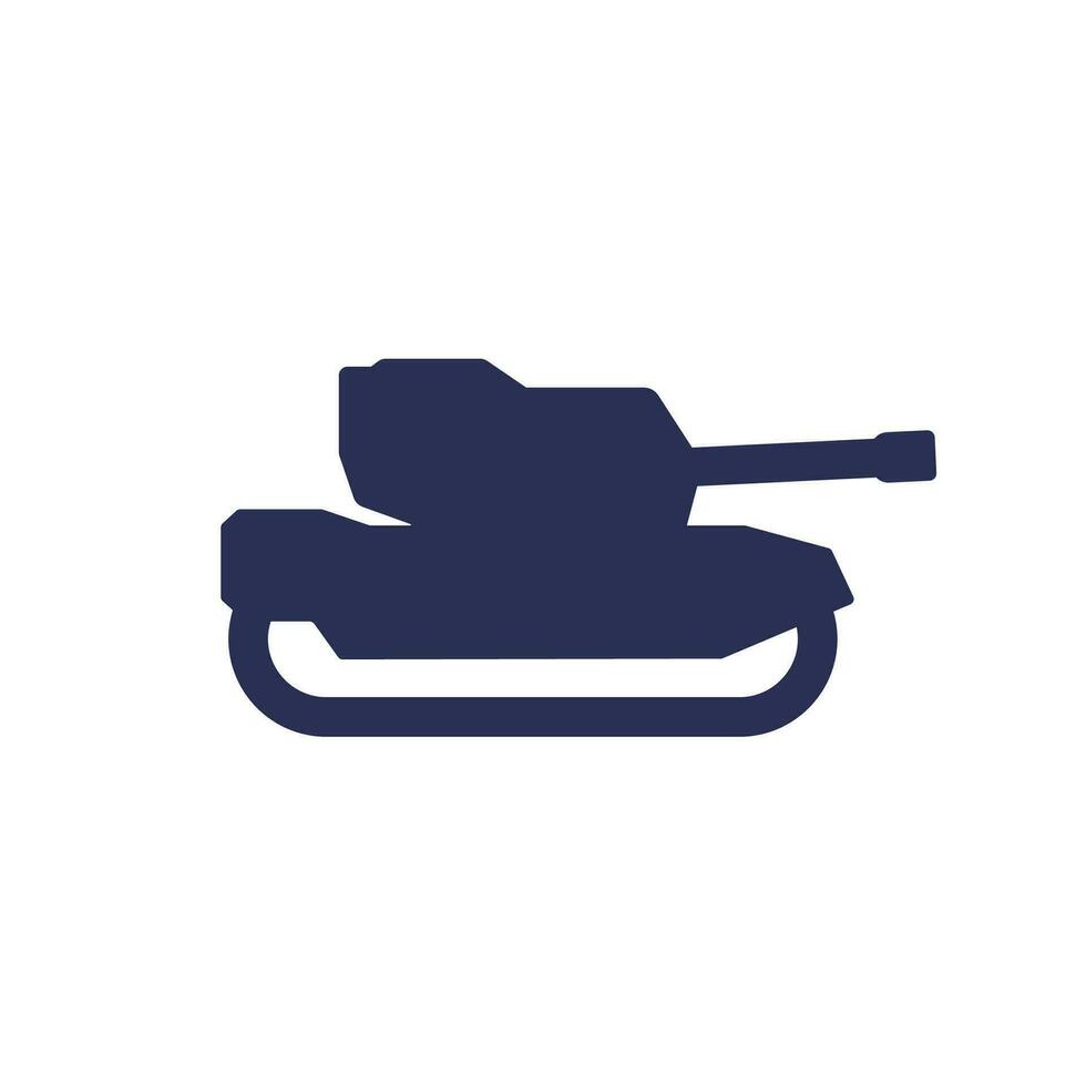 militar tanque icono, vector pictograma