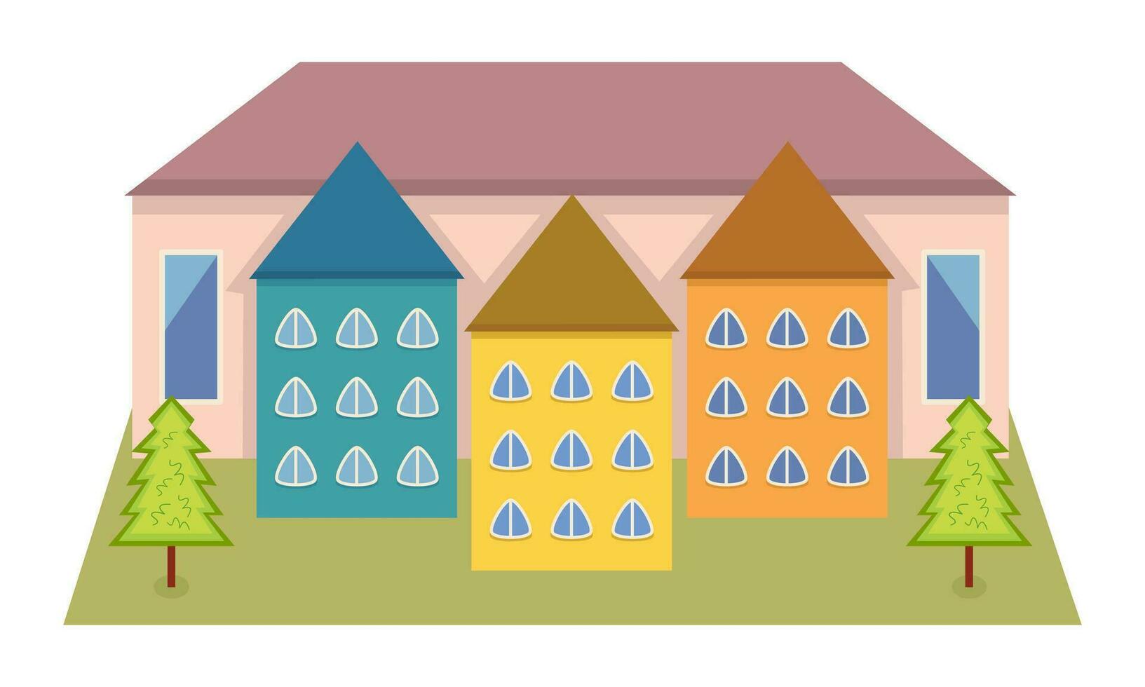 Vector illustration of house, flat illustration.