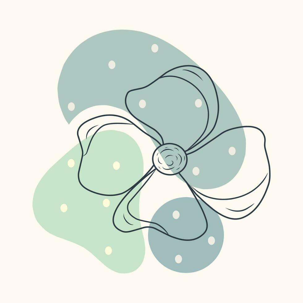 Modern abstract vector illustration with organic various shapes and minimalistic flower line art. Perfect for wall decoration, design printing, textile, wallpaper.
