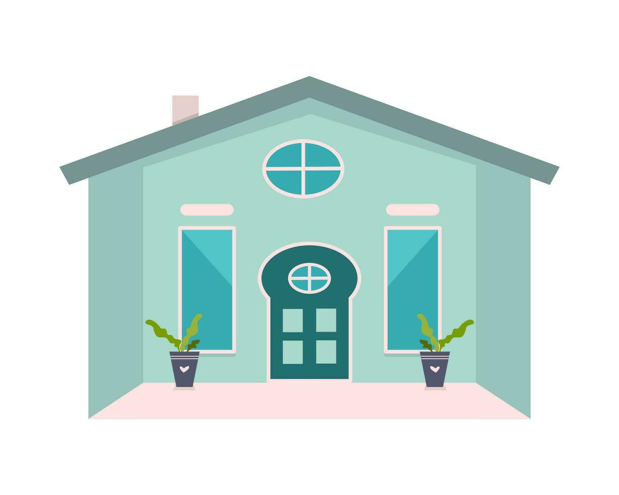 Vector illustration of house, flat illustration.