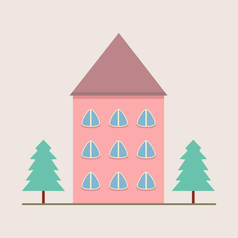 Vector illustration of house, flat illustration.