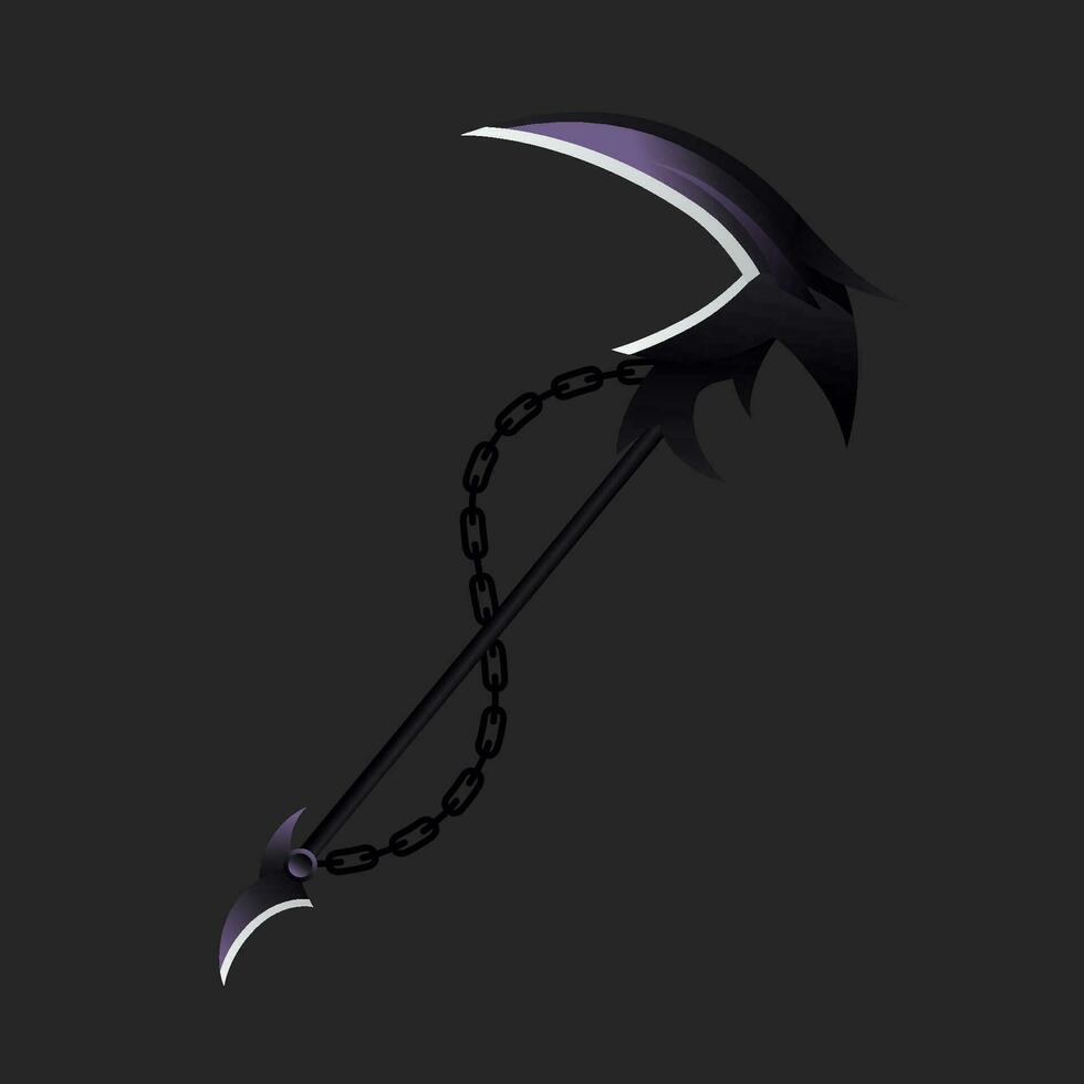 dark fantasy reaper scythe vector