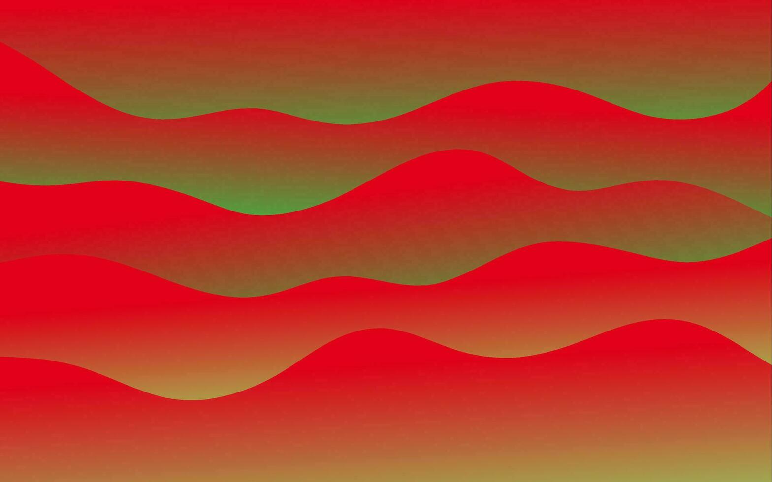 a red and green background with waves vector