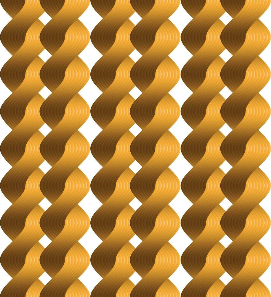 a golden wavy pattern on a white background vector