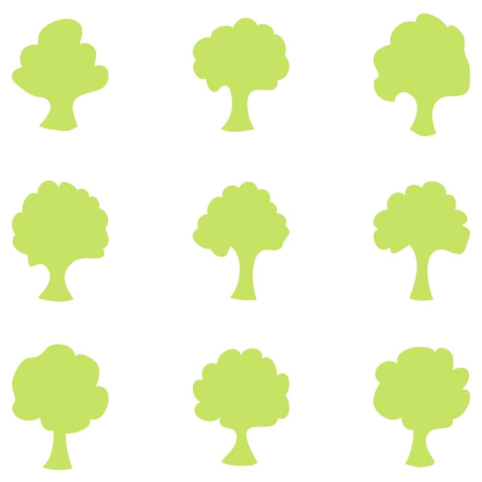 Tree icon set. Plant vector 36287241 Vector Art at Vecteezy