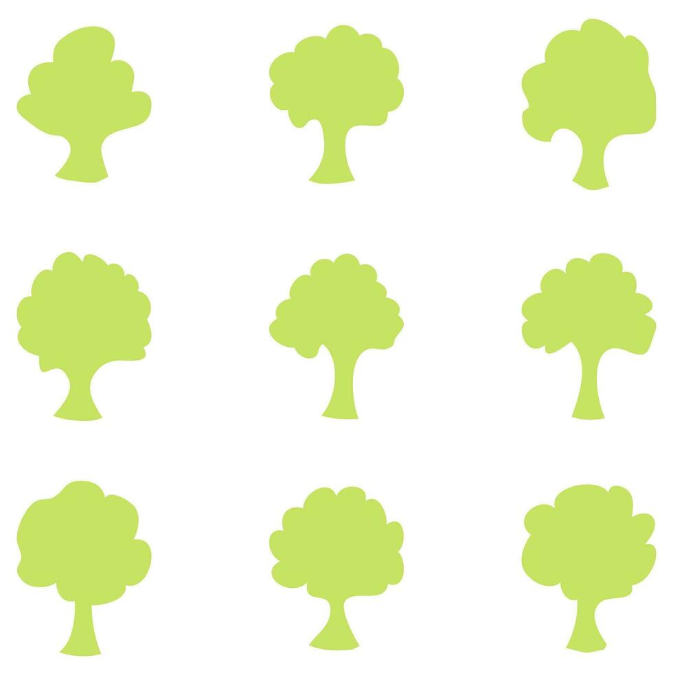 Tree icon set. Plant vector