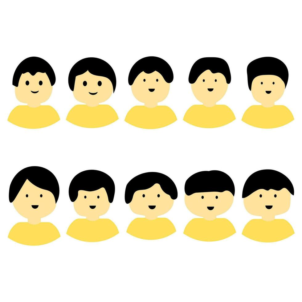 Profile character set icon. People vector