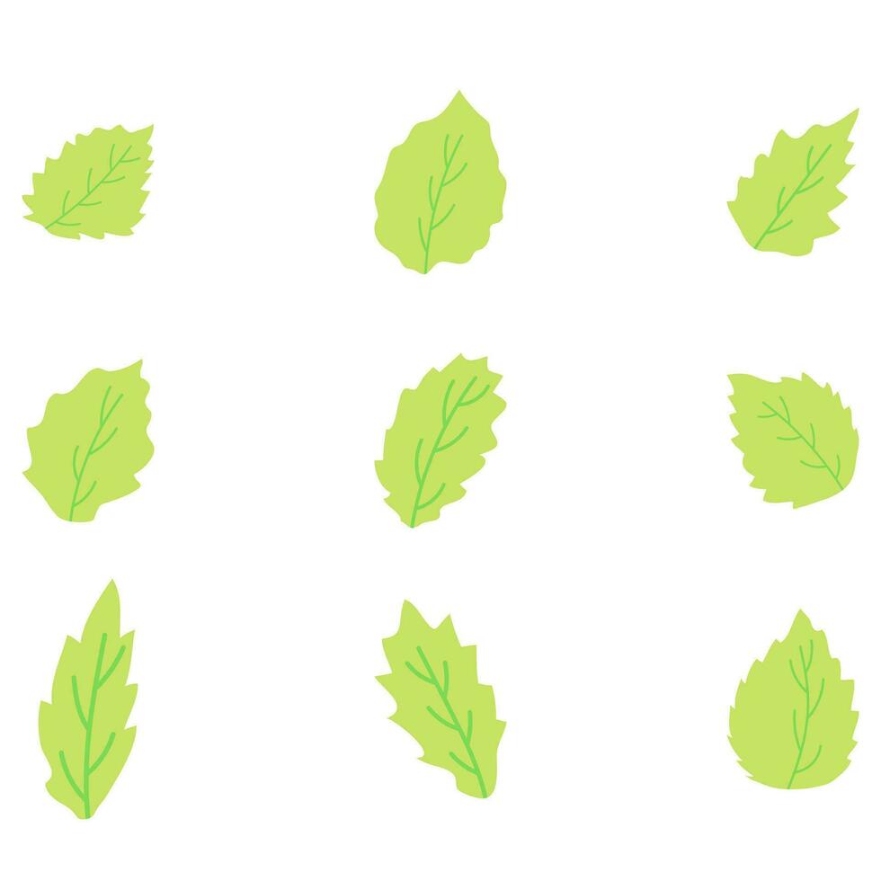 Leaf set icon. Nature vector