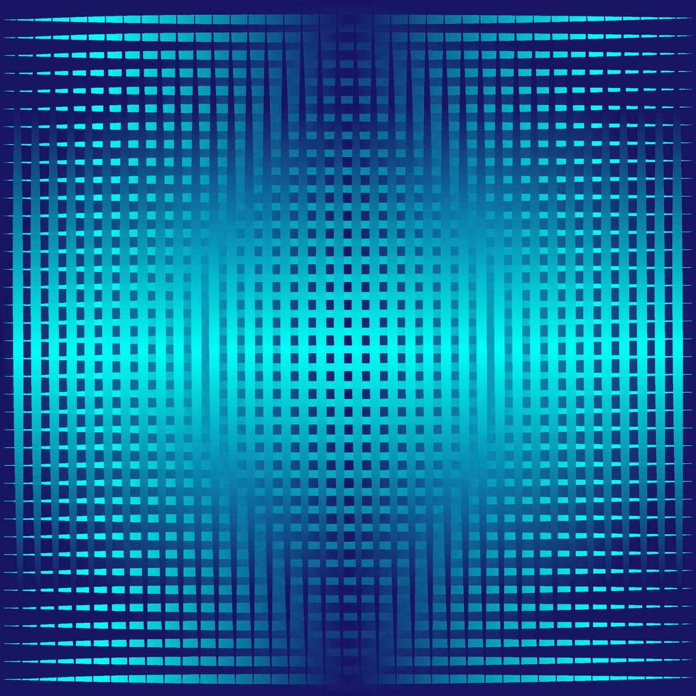 Vector abstract monochromatic pattern in the form of intersecting lines on a blue background