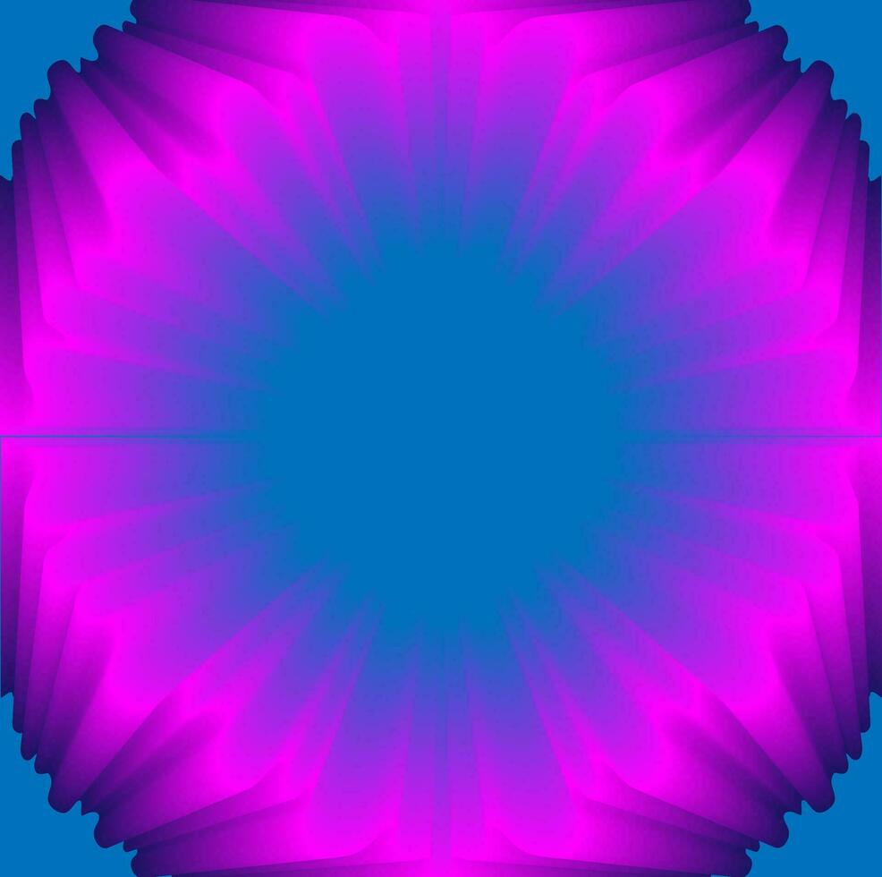 Vector abstract illustration in the form of an original round pattern on a purple and blue background