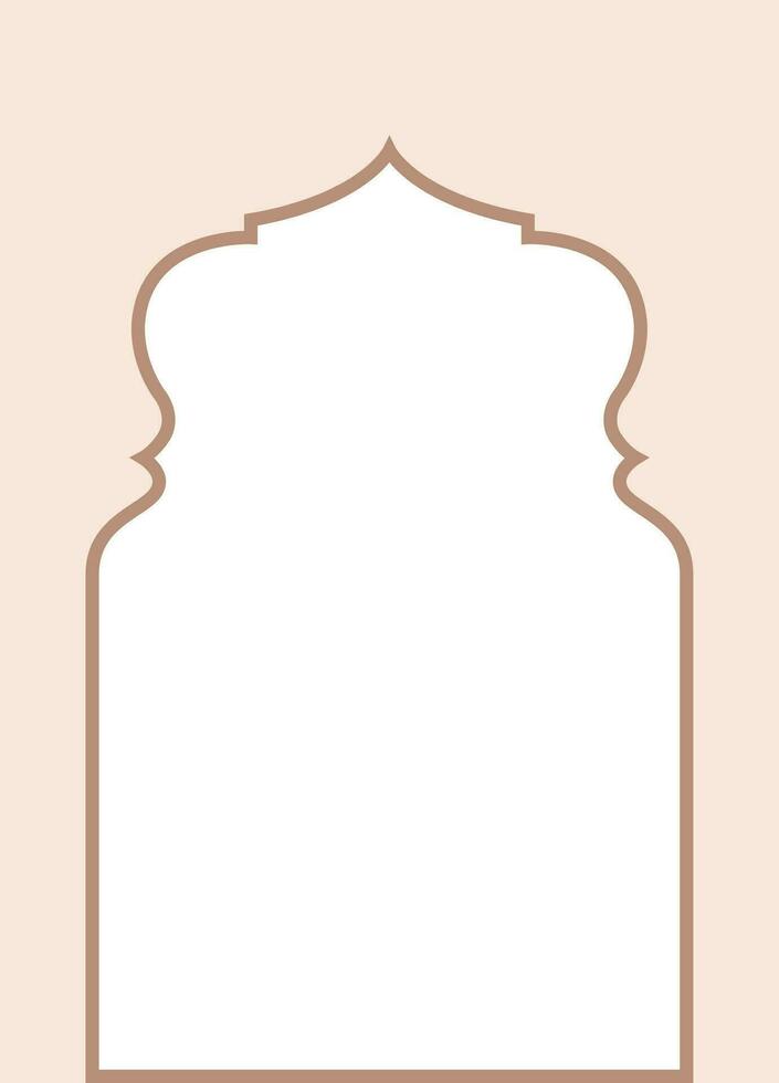 Arabic arch window and doors. Collection of Oriental style Islamic arches and windows. Ramadan Kareem shapes of windows and gates vector. vector