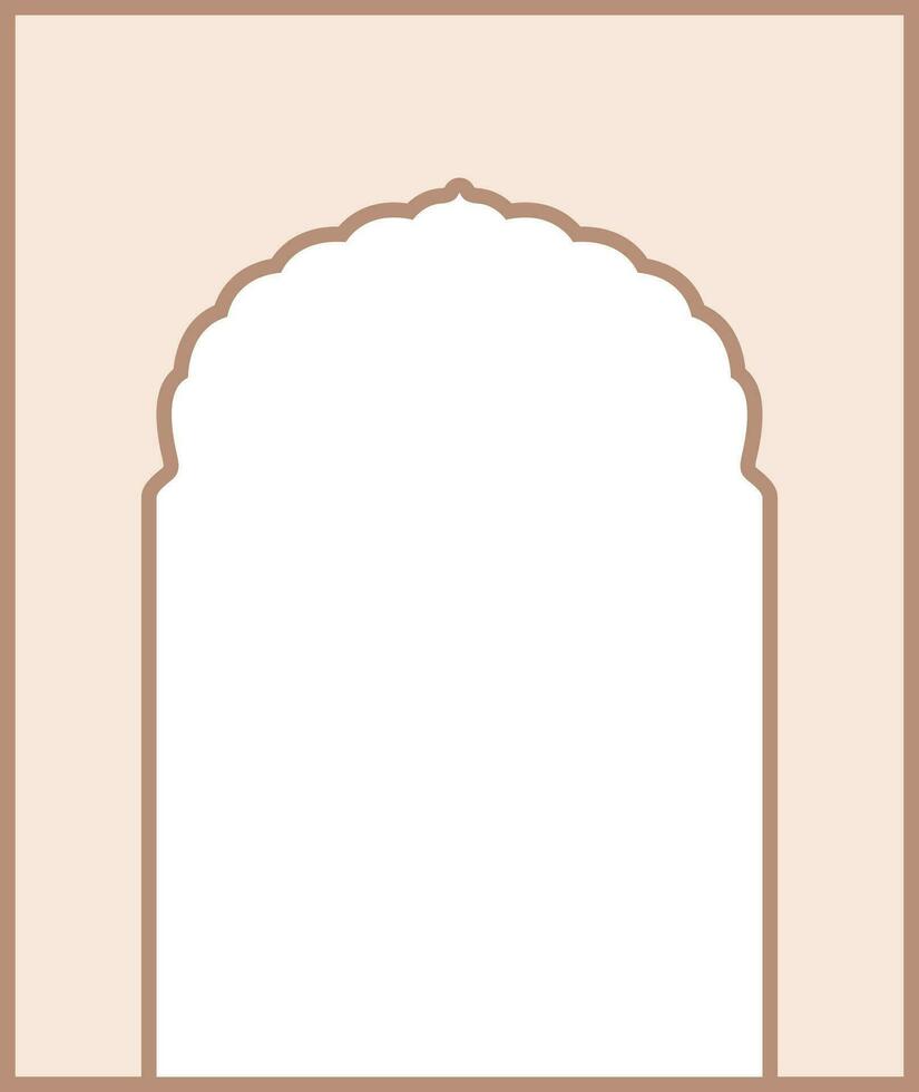 Arabic arch window and doors. Collection of Oriental style Islamic arches and windows. Ramadan Kareem shapes of windows and gates vector. vector