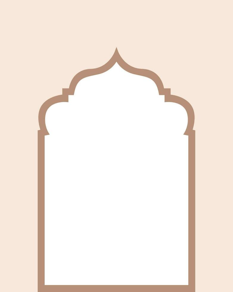 Arabic arch window and doors. Collection of Oriental style Islamic arches and windows. Ramadan Kareem shapes of windows and gates vector. vector