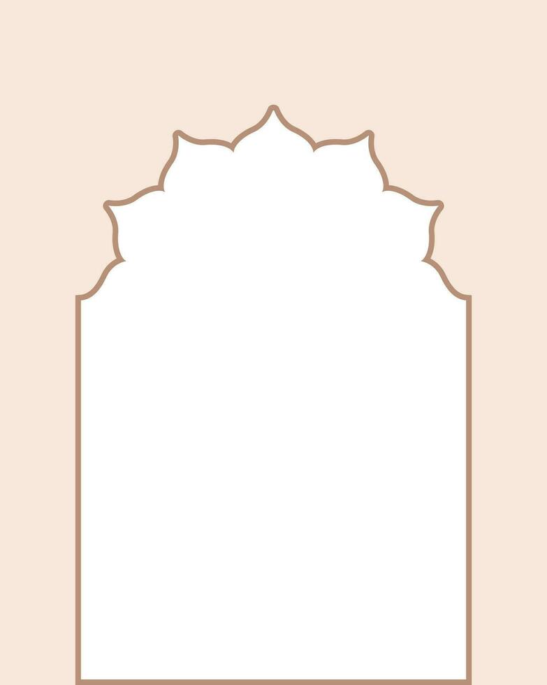 Arabic arch window and doors. Collection of Oriental style Islamic arches and windows. Ramadan Kareem shapes of windows and gates vector. vector