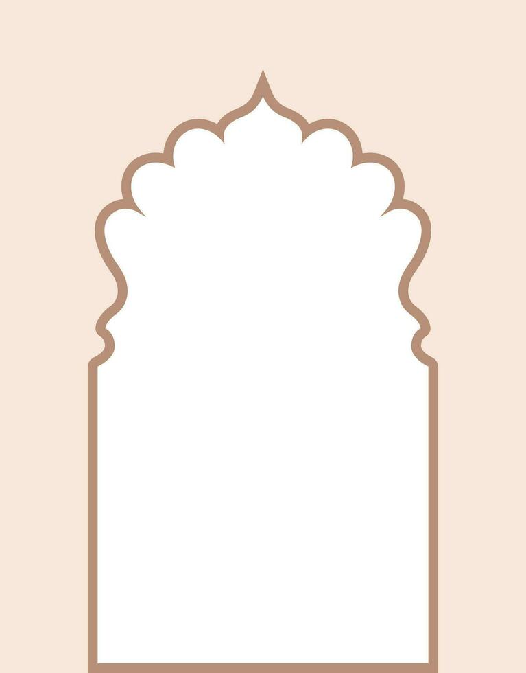 Arabic arch window and doors. Collection of Oriental style Islamic arches and windows. Ramadan Kareem shapes of windows and gates vector. vector