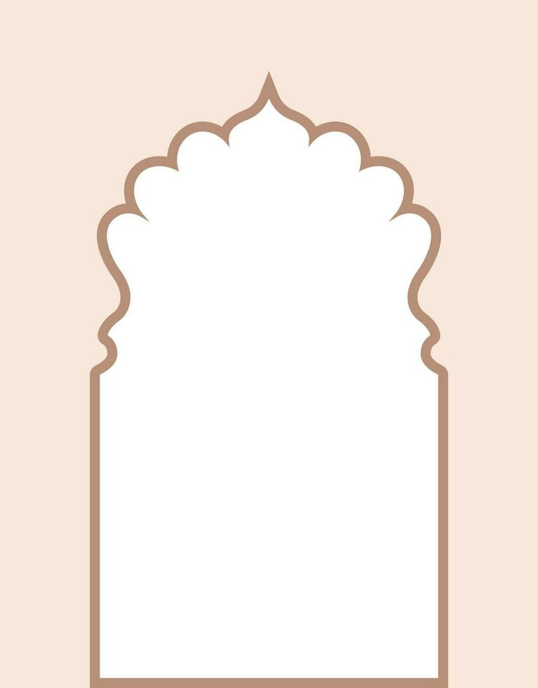 Arabic arch window and doors. Collection of Oriental style Islamic arches and windows. Ramadan Kareem shapes of windows and gates vector. vector