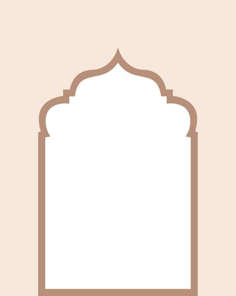 Arabic arch window and doors. Collection of Oriental style Islamic arches and windows. Ramadan Kareem shapes of windows and gates vector. vector