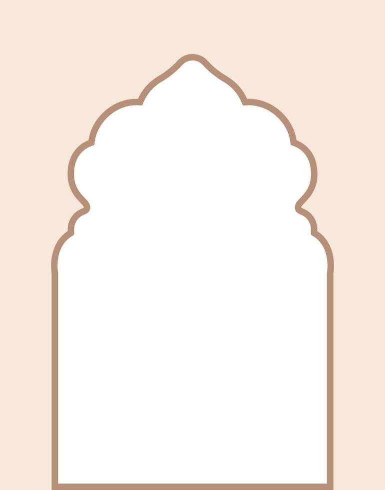 Arabic arch window and doors. Collection of Oriental style Islamic arches and windows. Ramadan Kareem shapes of windows and gates vector. vector