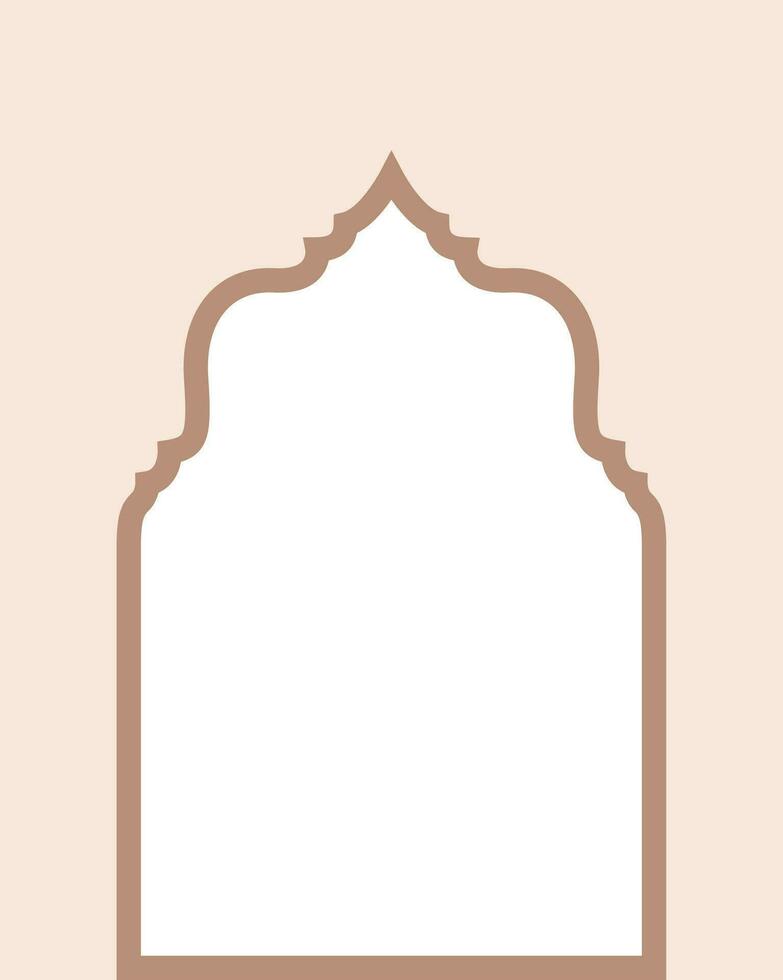 Arabic arch window and doors. Collection of Oriental style Islamic arches and windows. Ramadan Kareem shapes of windows and gates vector. vector