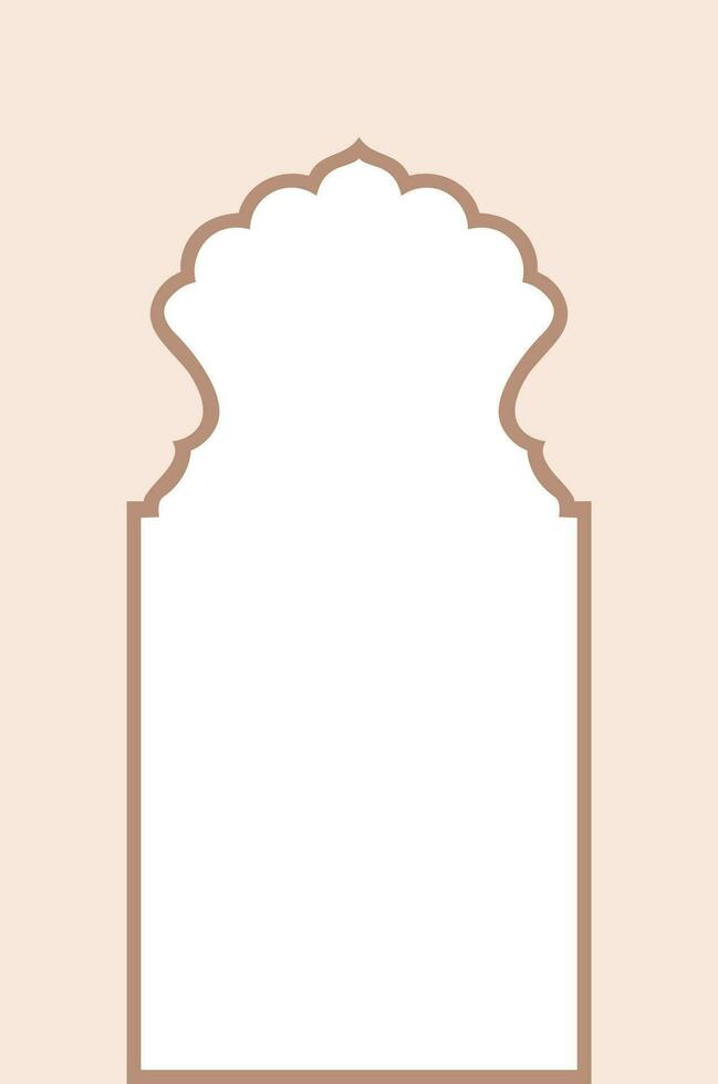 Arabic arch window and doors. Collection of Oriental style Islamic arches and windows. Ramadan Kareem shapes of windows and gates vector. vector