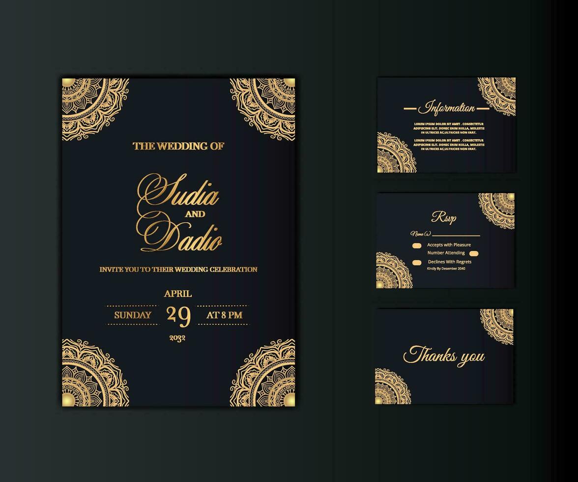 vector libre de plantilla de tarjeta de invitación de boda