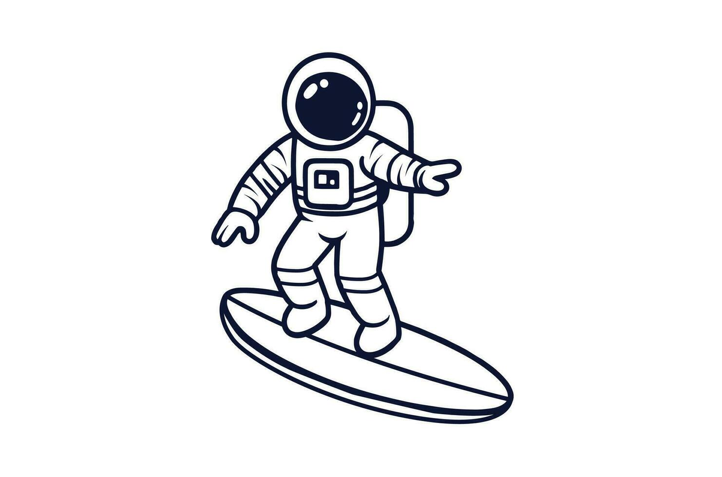 Astronaut character icon illustration. Science Technology Icon Concept Isolated Premium Vector. Flat Cartoon Style vector