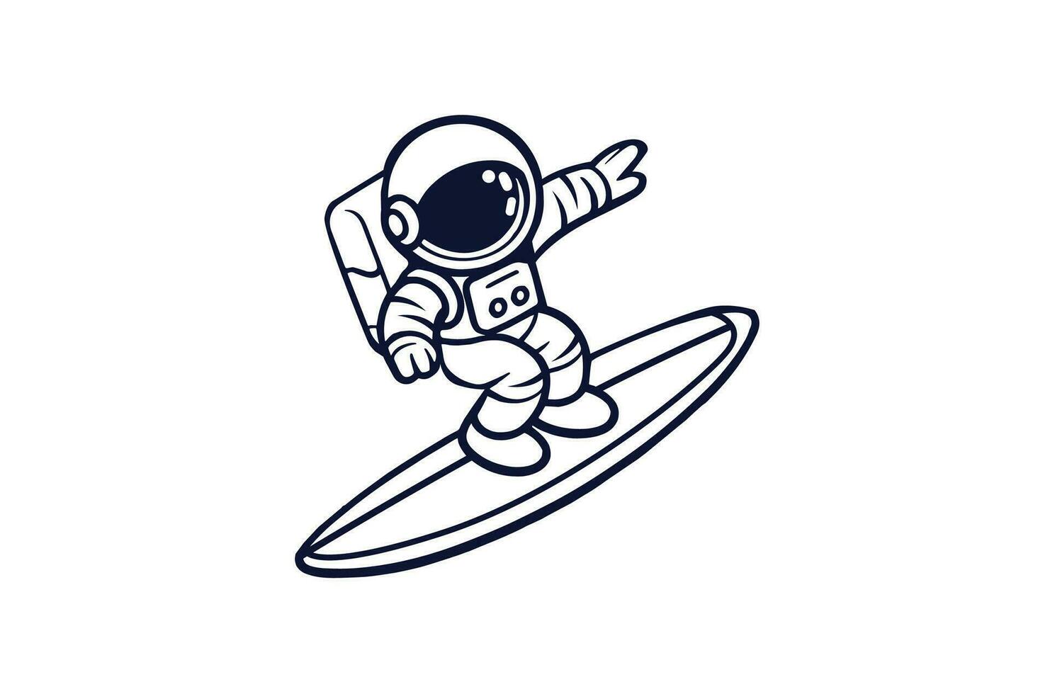 Astronaut character icon illustration. Science Technology Icon Concept Isolated Premium Vector. Flat Cartoon Style vector