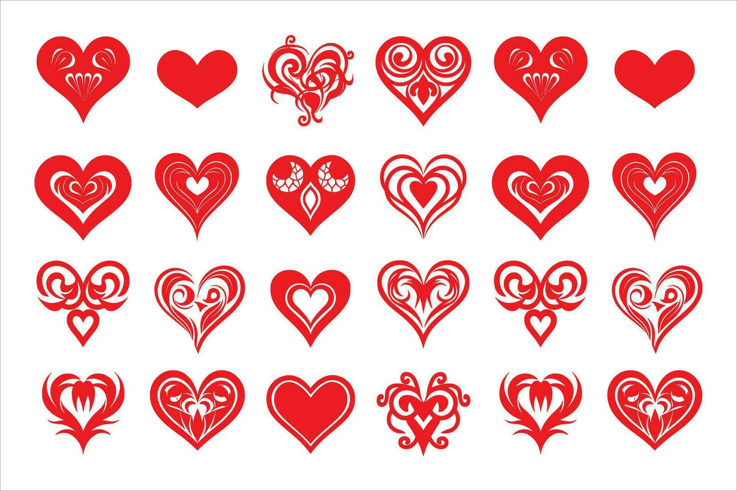 san valentin día amor corazón símbolo iones conjunto vector