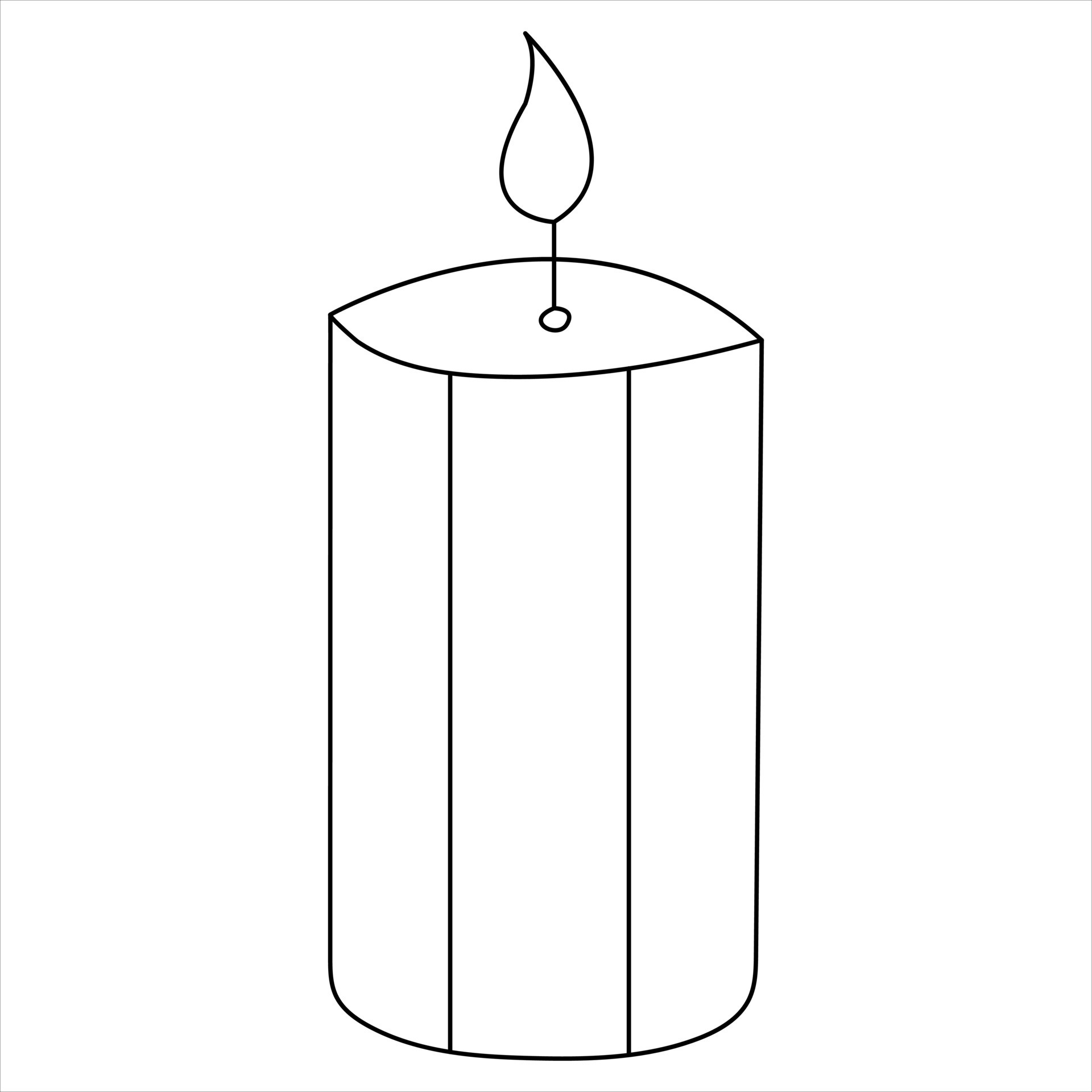 Continuous single line art drawing of candle and minimalist outline ...