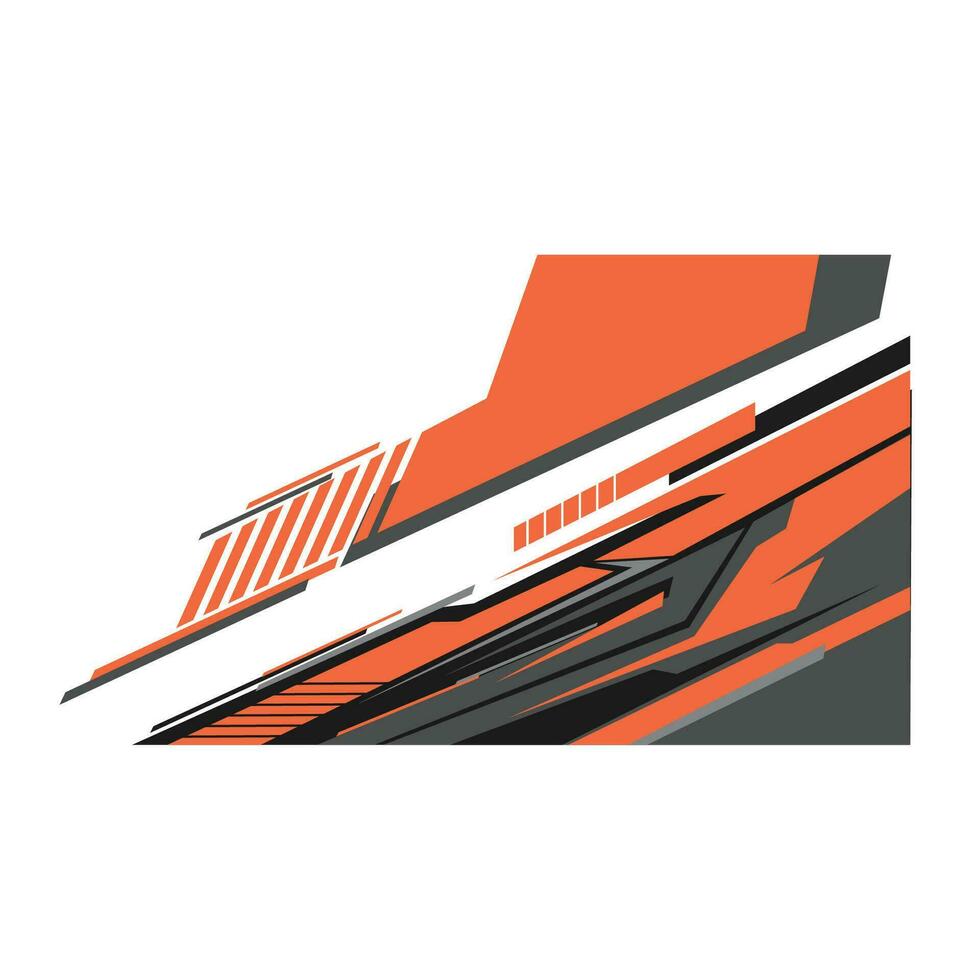 Racing car wrap design vector. Graphic abstract stripe racing background kit designs for wrap vehicle, race car, rally, adventure and livery vector