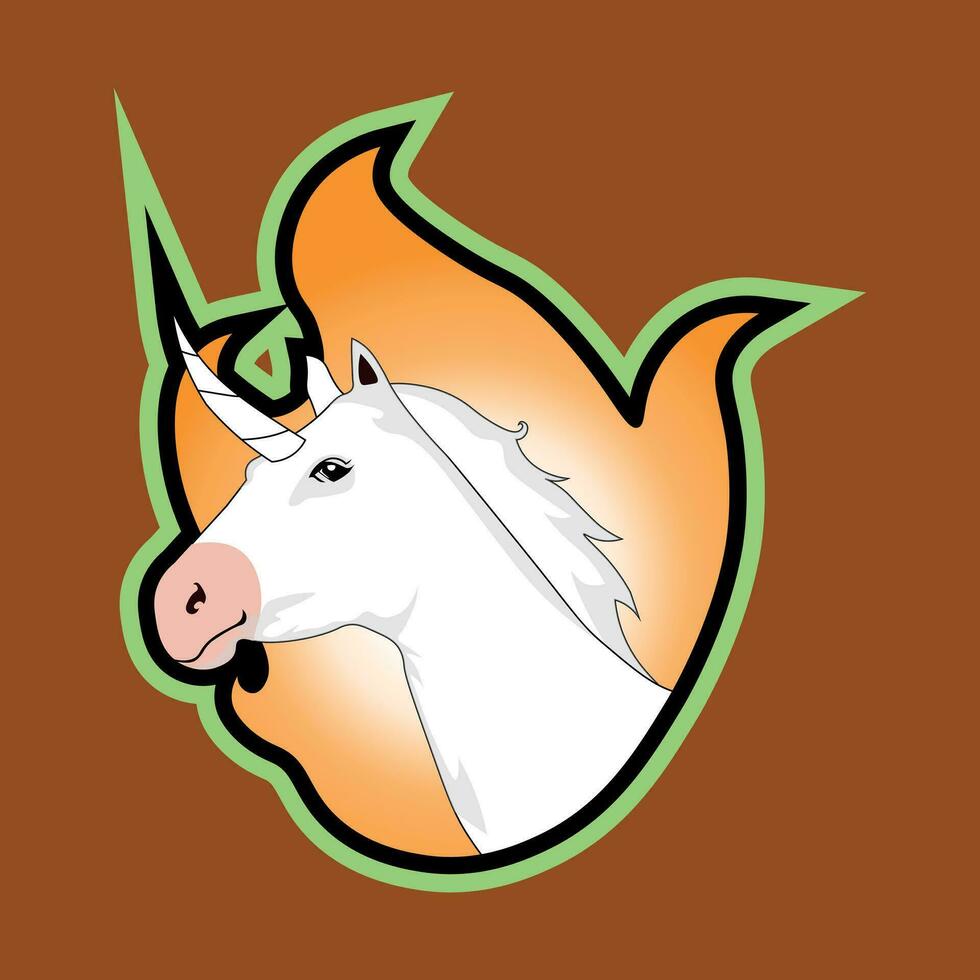 unicornio juego de azar logo vector