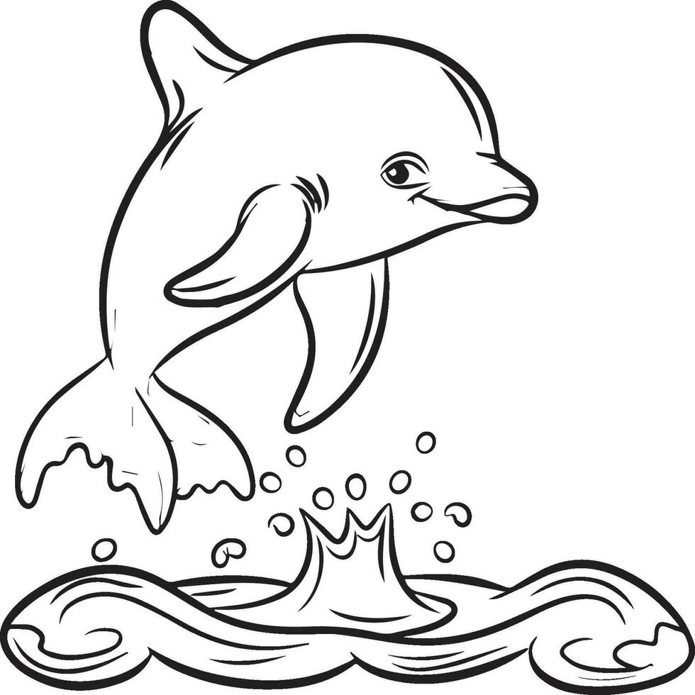 delfines colorante paginas para colorante libro vector