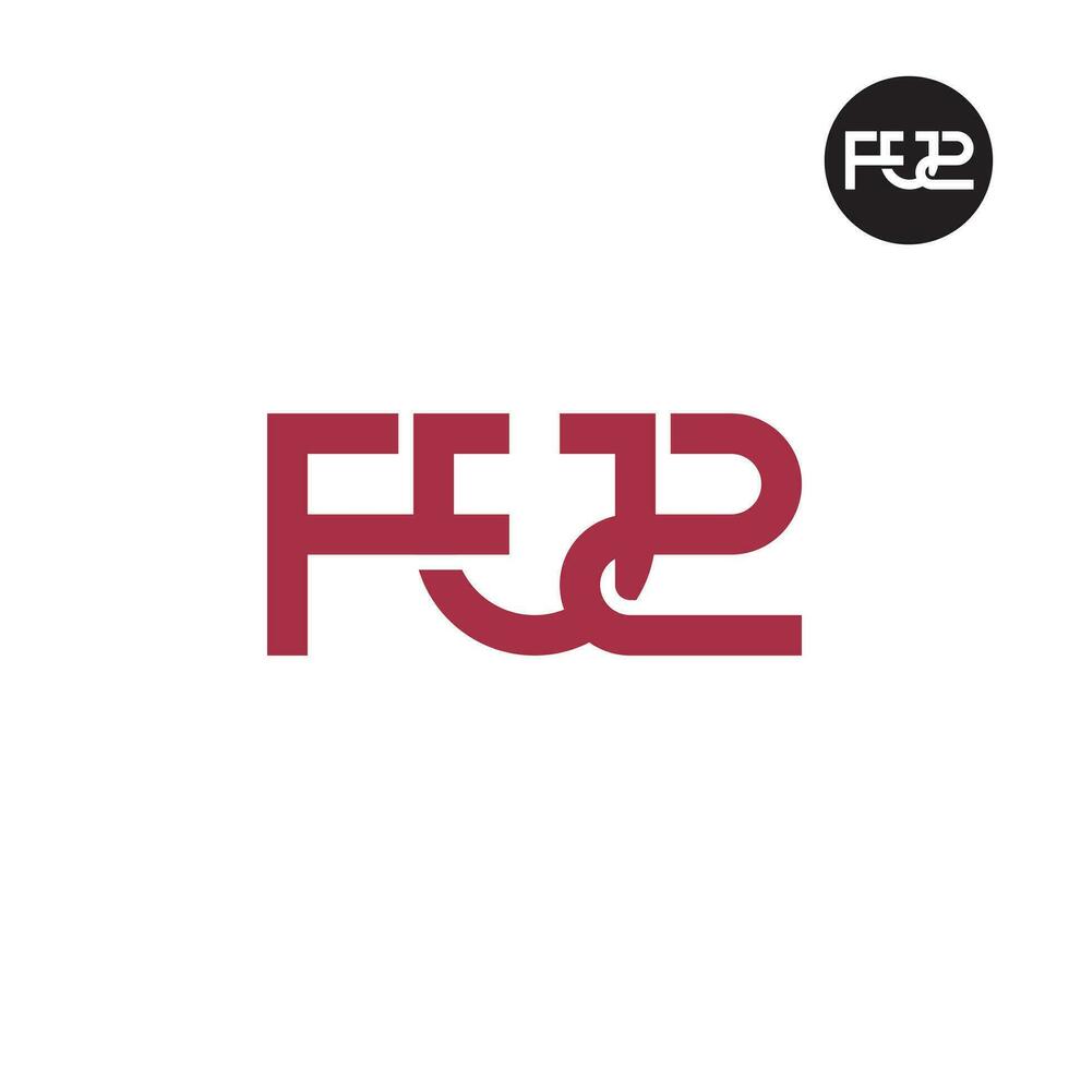 letra fu2 monograma logo diseño vector