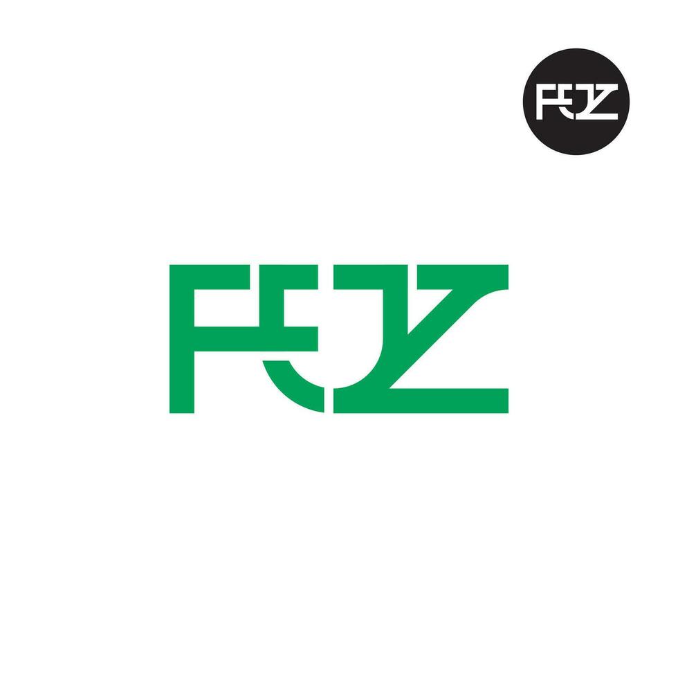 letra fuz monograma logo diseño vector