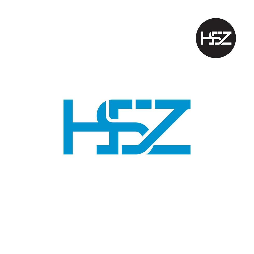 letra hsz monograma logo diseño vector